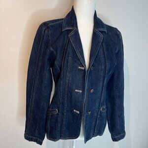 J. Jill Dark Wash Denim Jacket/Blazer size 2